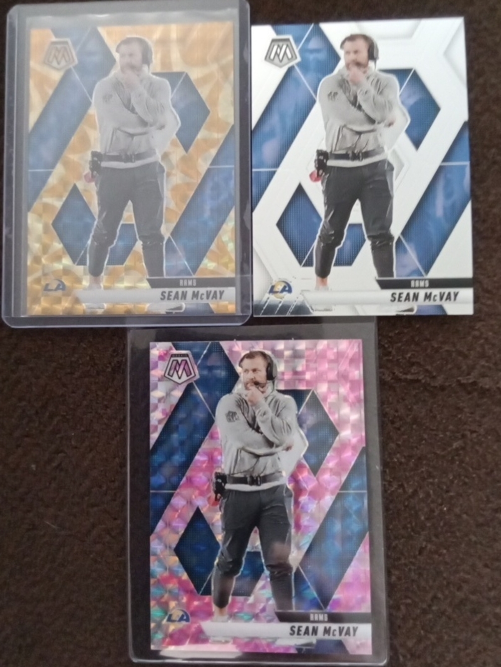 Panini Sean McVay Coaching Cards - Blue, Gold, Pink Variants
